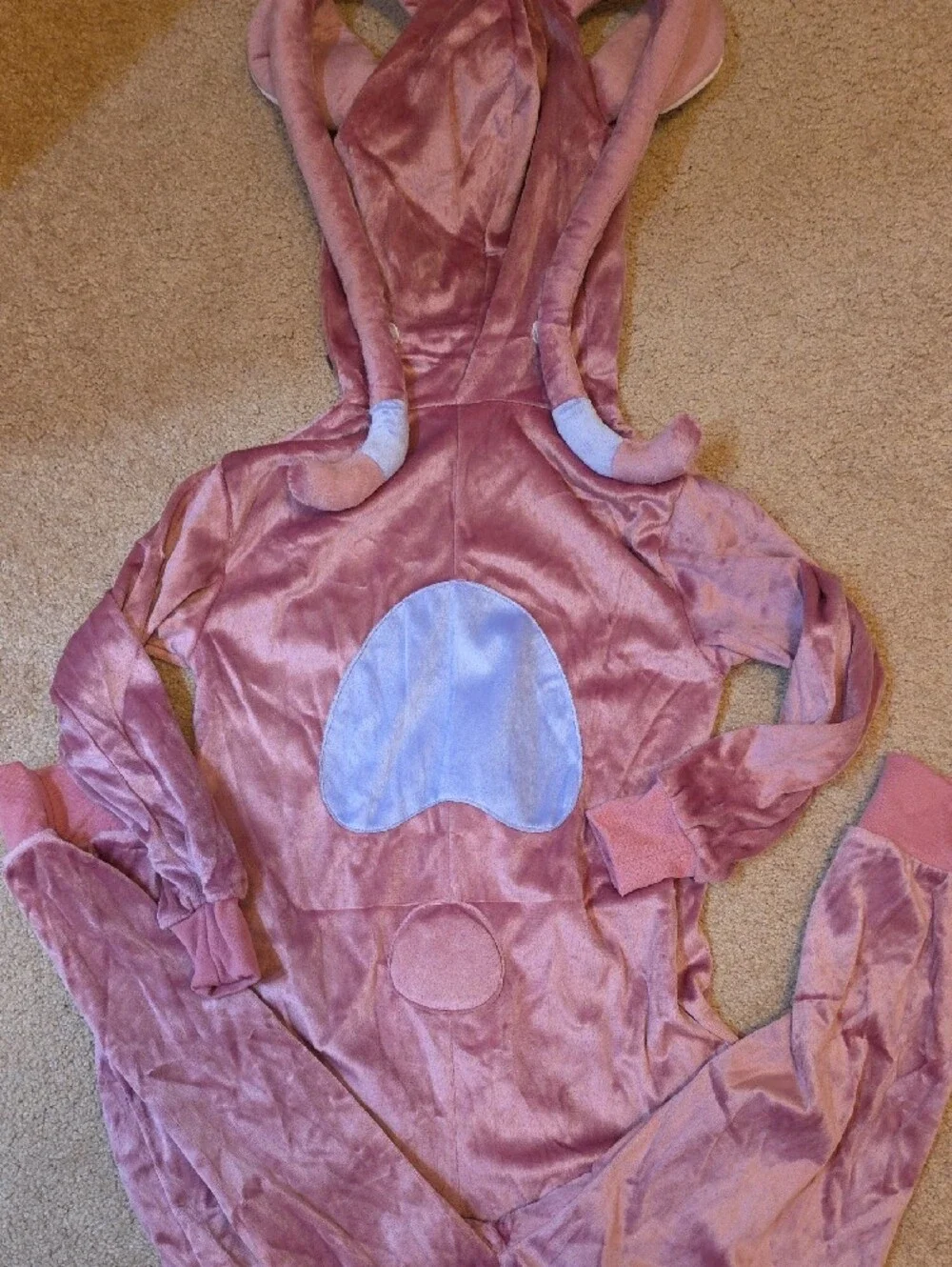 Disney Pink Plush Hooded Onesie with Iridescent Accent